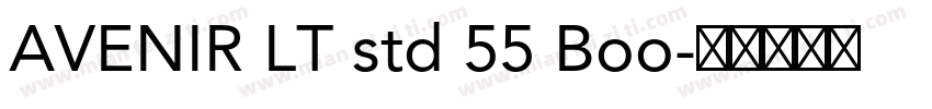 AVENIR LT std 55 Boo字体转换